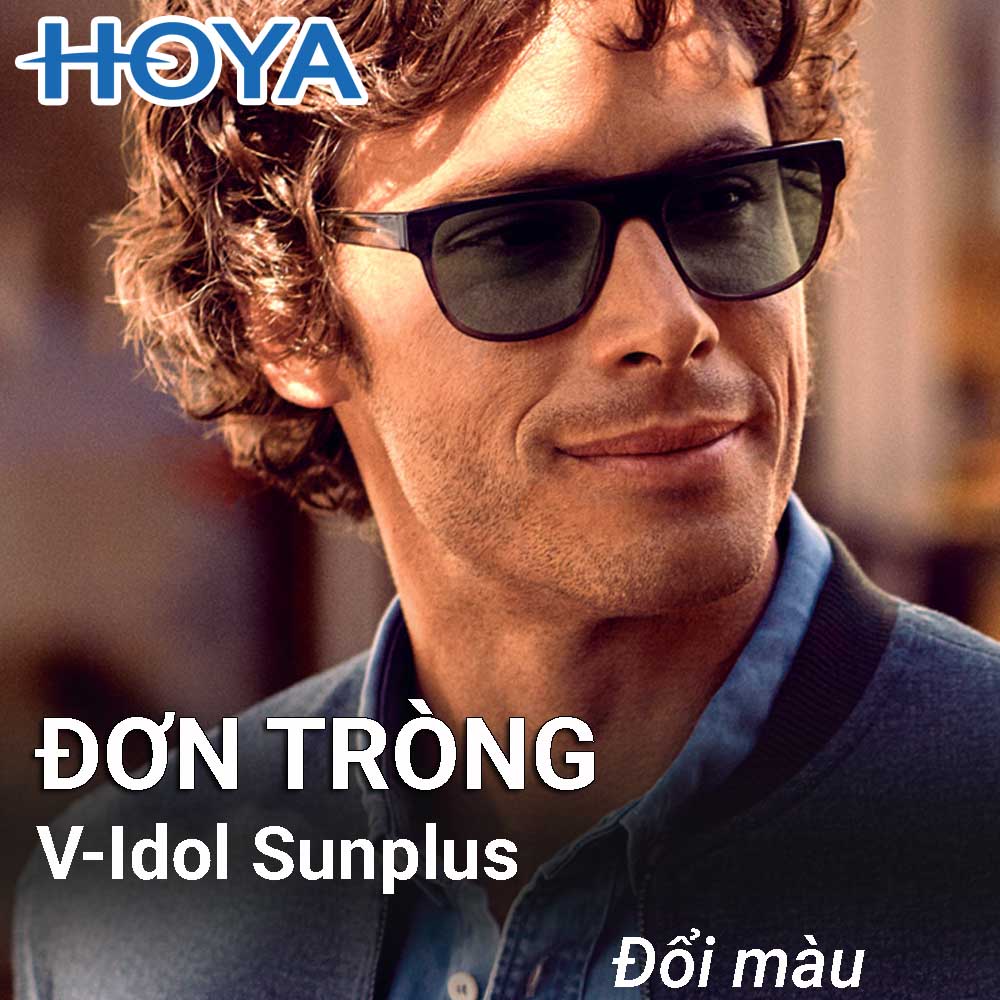 Tròng kính đổi màu Hoya V-idol Sunplus của Nhật Bản