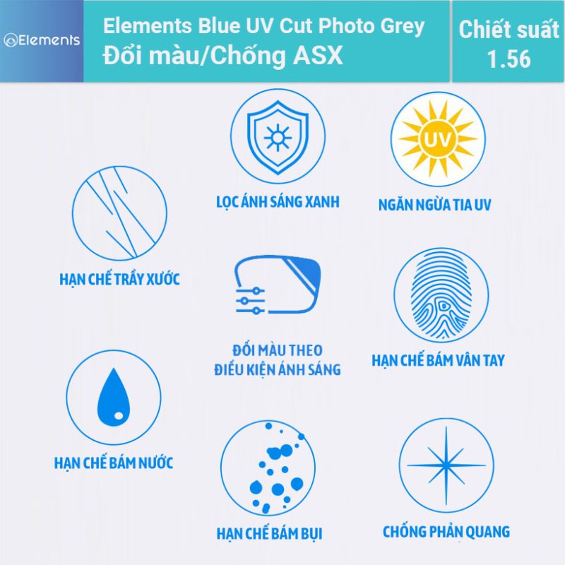 Elements Blue UV Cut Photo Grey