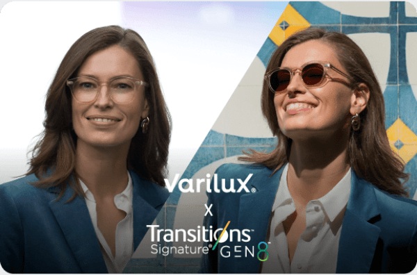 Essilor Varilux Comfort Max kết hợp tròng kính đổi màu Transitions