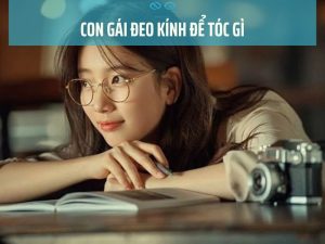 con gái đeo kính để tóc gì