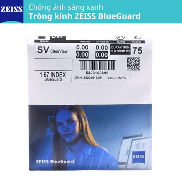 Tròng Kính Zeiss Blueguard