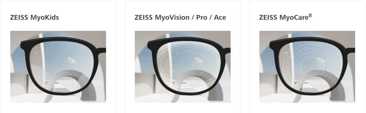 Tròng kính kiểm soát cận thị Zeiss cho trẻ em