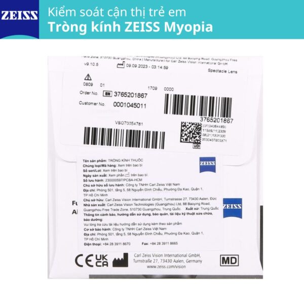 Tròng kính ZEISS MyoKids