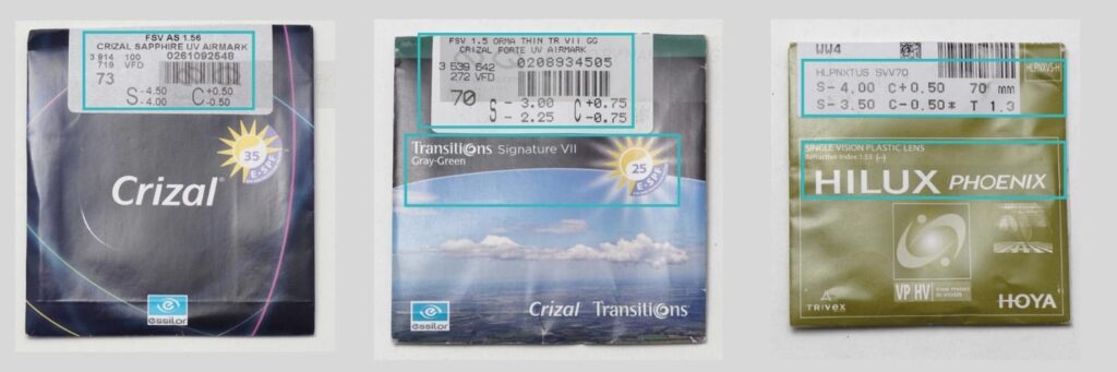 Cách đọc thông số trên vỏ tròng kính SPH CYL Index AS Diameter