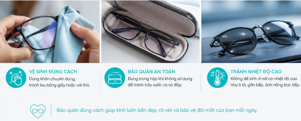bảo quản kính mắt đúng cách 1