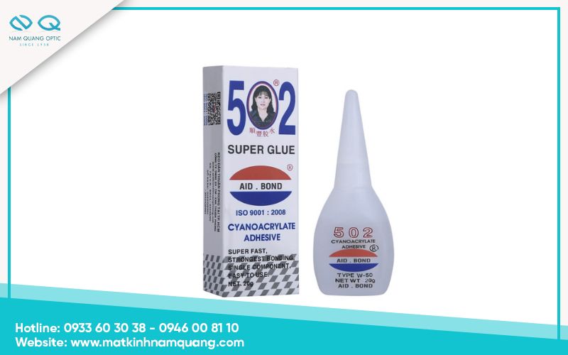 Dán gọng bằng keo 502