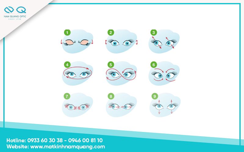 Thực hiện bài tập mắt
