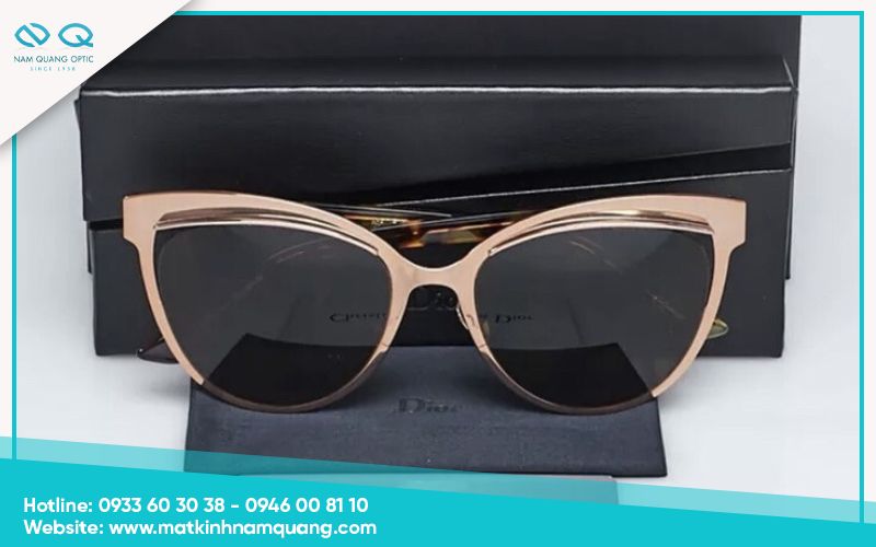 Christian Dior Limited Edition Titanium Cat Eye Sunglasses