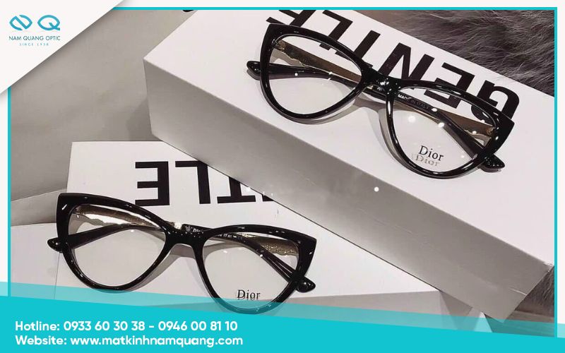 Vì sao gọng kính cận mắt mèo Dior được ưa chuộng?