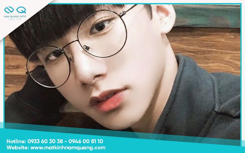 Mẫu kính tròn gọng đen nam Mẫu kính tròn gọng đen nam
