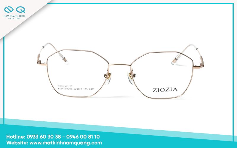 Chọn gọng kính vàng cho tóc nâu và đỏ