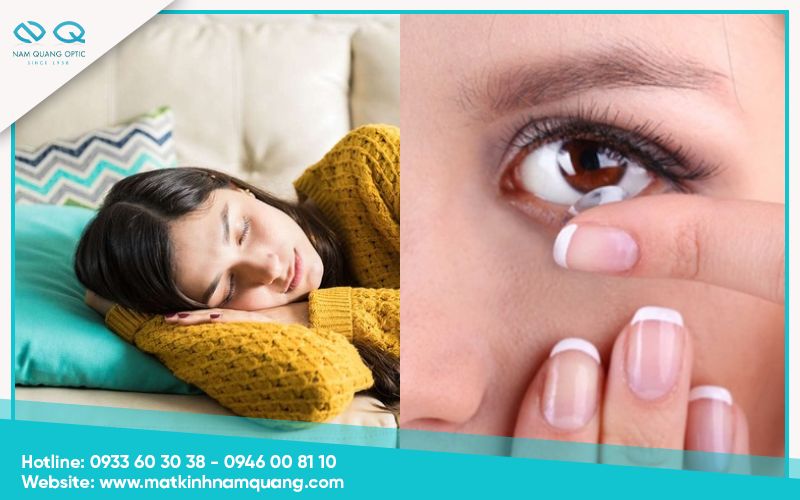 Đeo kính áp tròng ngủ