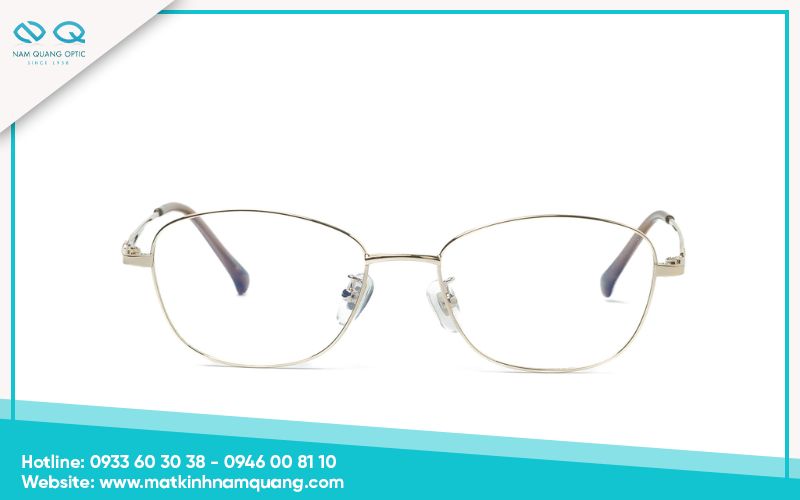 Gọng kính Titanium mắt mèo