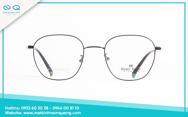 Gọng kính Titanium dáng đa giác