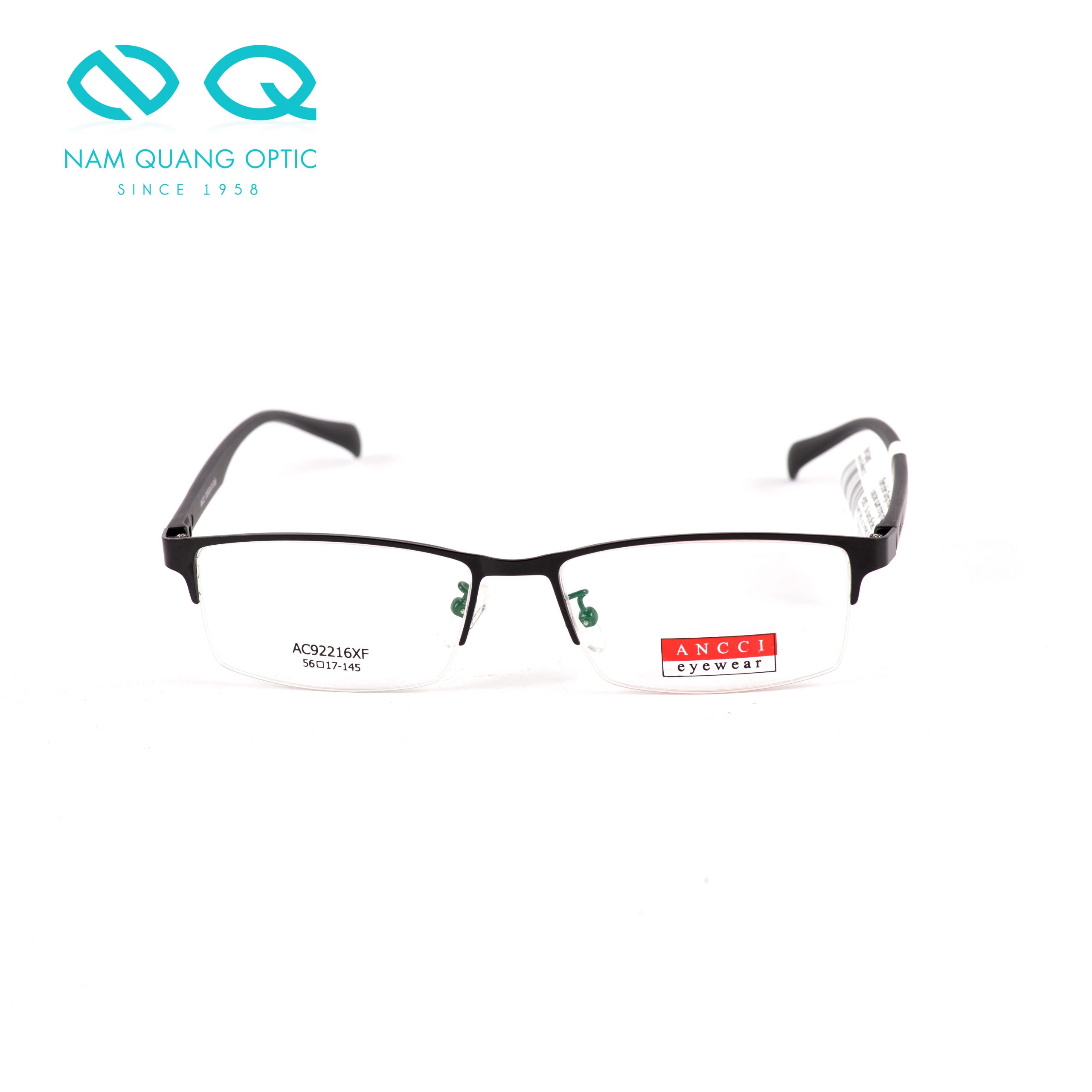 Thiết kế gọng bán viền của gọng kính Ancci AC92216XF GUN nổi bật vẻ đẹp đôi mắt gọng kính Ancci AC92216XF GUN