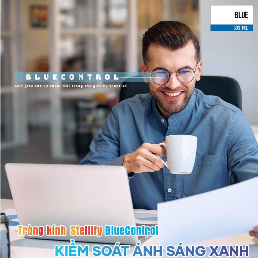 Tròng kính Hoya Blue Control