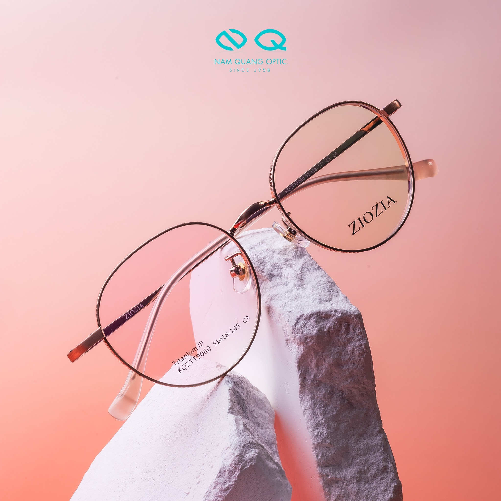 Gọng kính cận kim loại nữ​ 