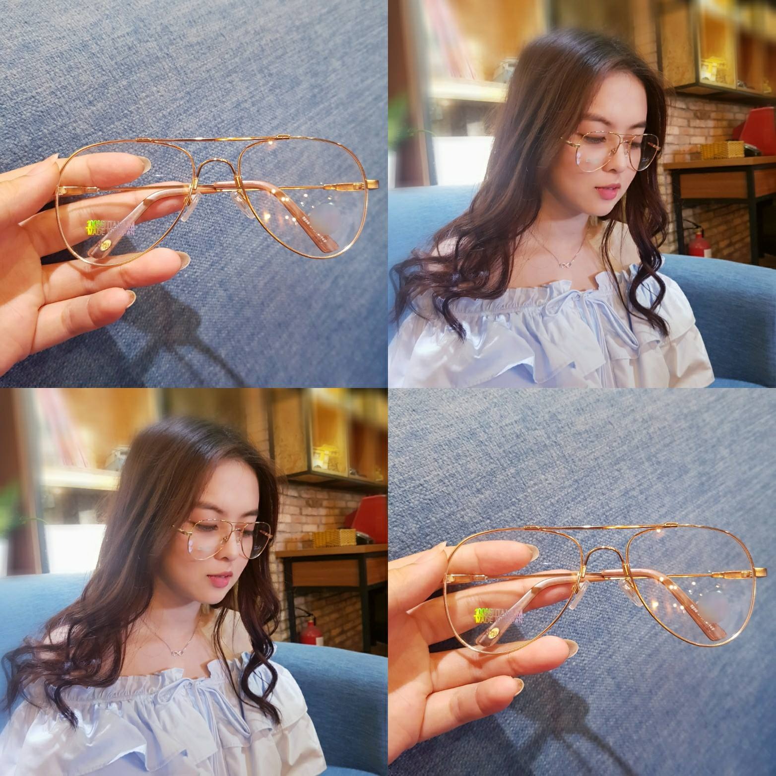 Gọng kính Titan dáng phi công