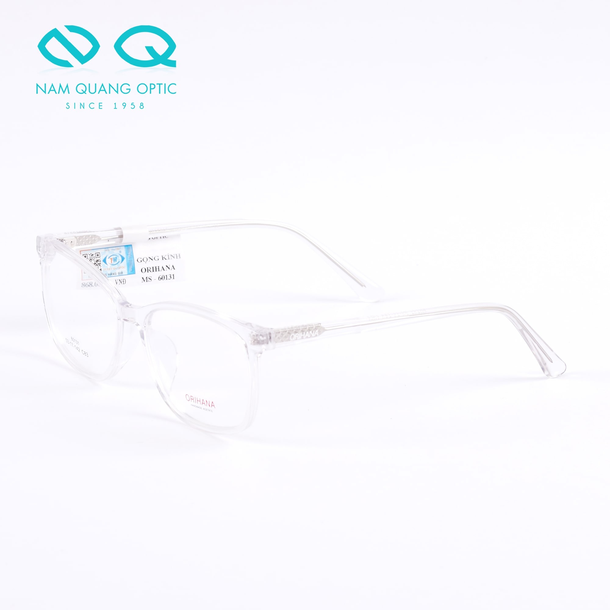 Gọng kính tròn màu trắng