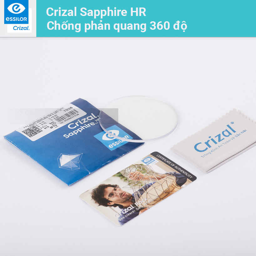 Tròng Kính Essilor Crizal Sapphire HR – 1.59/1.67 có khả năng chống chói 360 độ