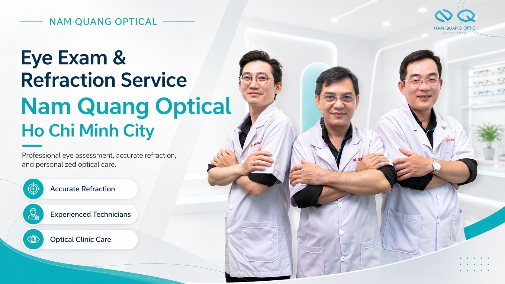 Experienced optical technicians at Nam Quang Optical