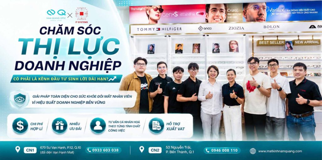 Mắt Kính Nam Quang chăm sóc thị lực cho nhân viên IT Systems Việt Nam